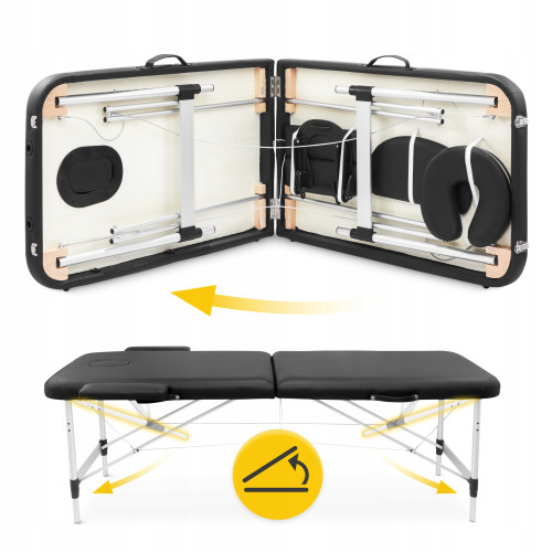 Массажный стол  4FIZJO Massage Table+ Alu W60 Black - фото №5